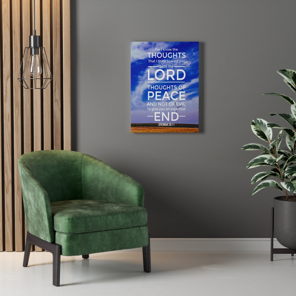 Scripture Walls Thoughts of Peace Jeremiah 29:11 Christian Wall Art Bible Verse Print Ready to Hang - Express Your Love Gifts