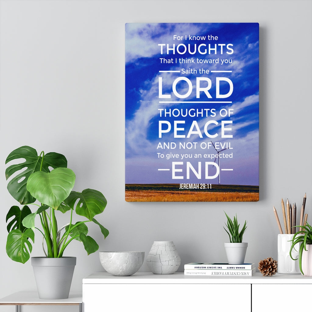 Scripture Walls Thoughts of Peace Jeremiah 29:11 Christian Wall Art Bible Verse Print Ready to Hang - Express Your Love Gifts