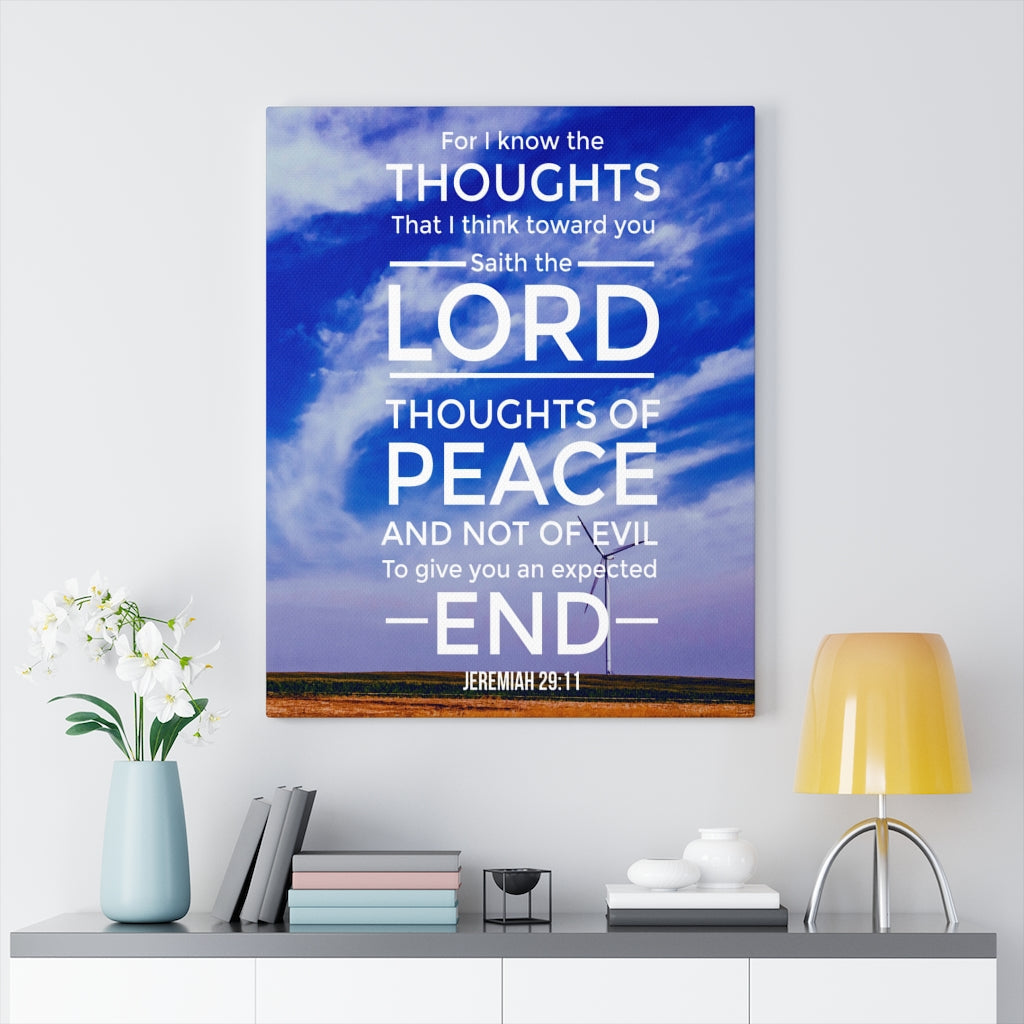 Scripture Walls Thoughts of Peace Jeremiah 29:11 Christian Wall Art Bible Verse Print Ready to Hang - Express Your Love Gifts