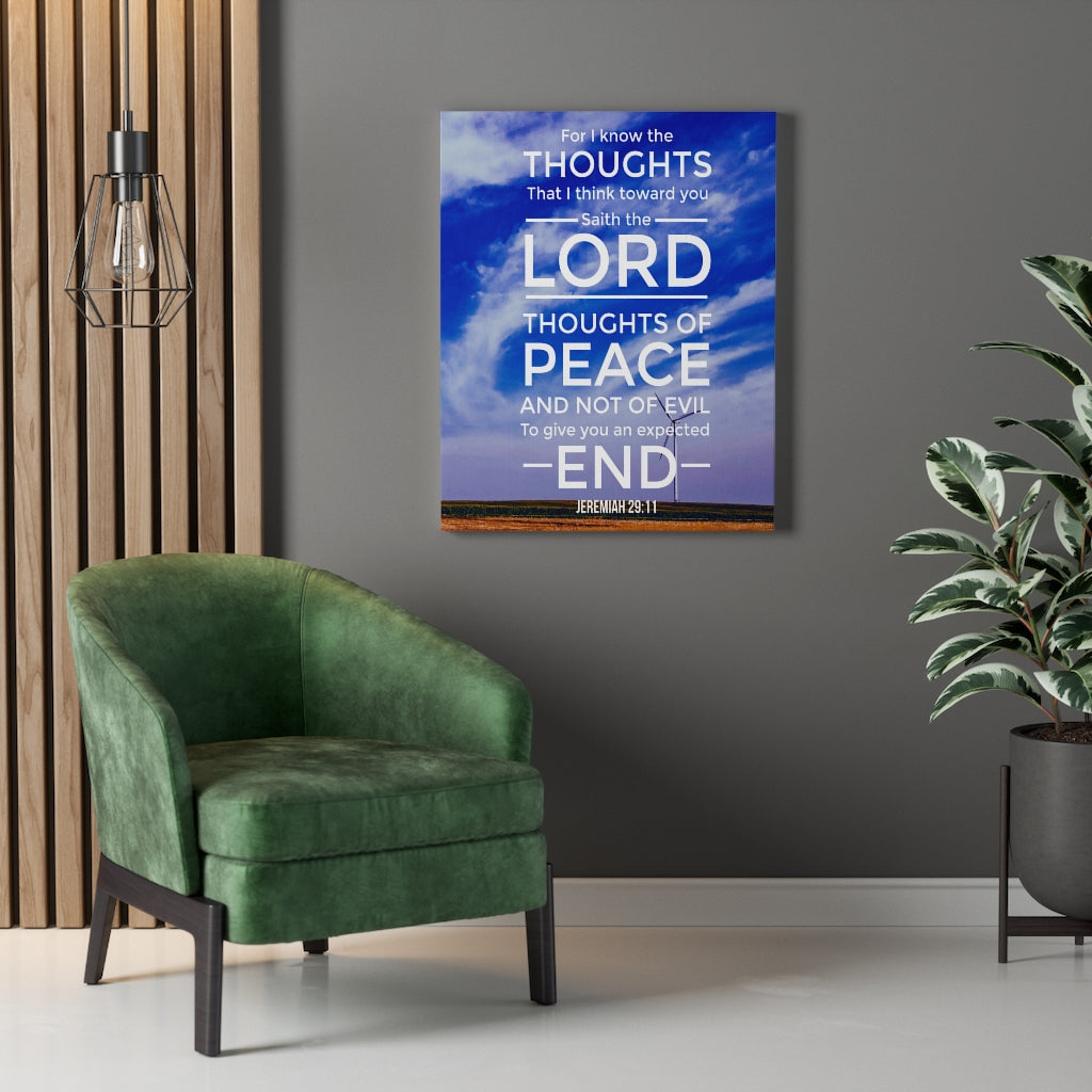 Scripture Walls Thoughts of Peace Jeremiah 29:11 Christian Wall Art Bible Verse Print Ready to Hang - Express Your Love Gifts