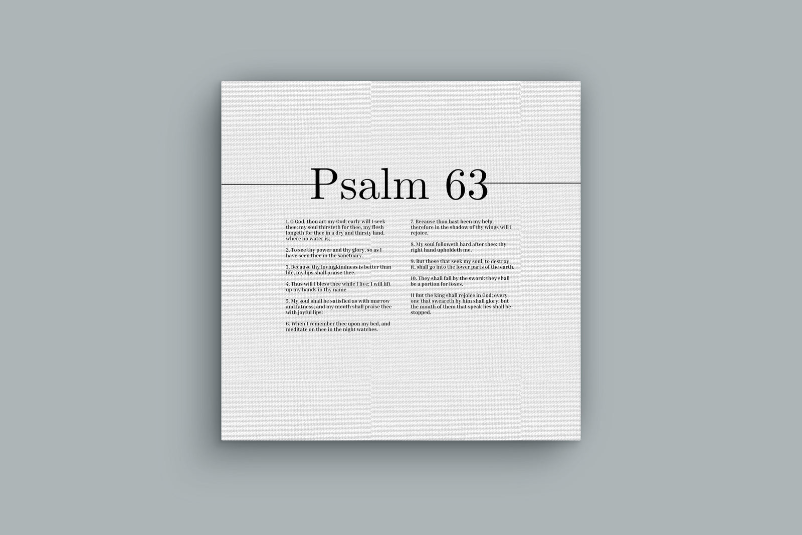 Scripture Canvas Thy Power And Thy Glory Psalm 63 Christian Wall Art Bible Verse Print Ready to Hang-Express Your Love Gifts