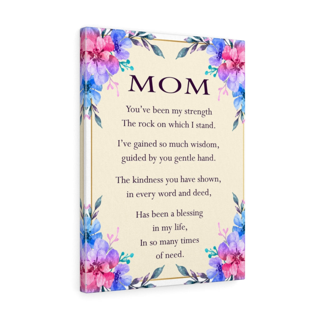 To My Mom Canvas Daughter Son Gift for Mother Inspirational Wall Decor for Home Office Gym Inspiring Success Quote Print Ready to Hang Wall Art - Express Your Love Gifts