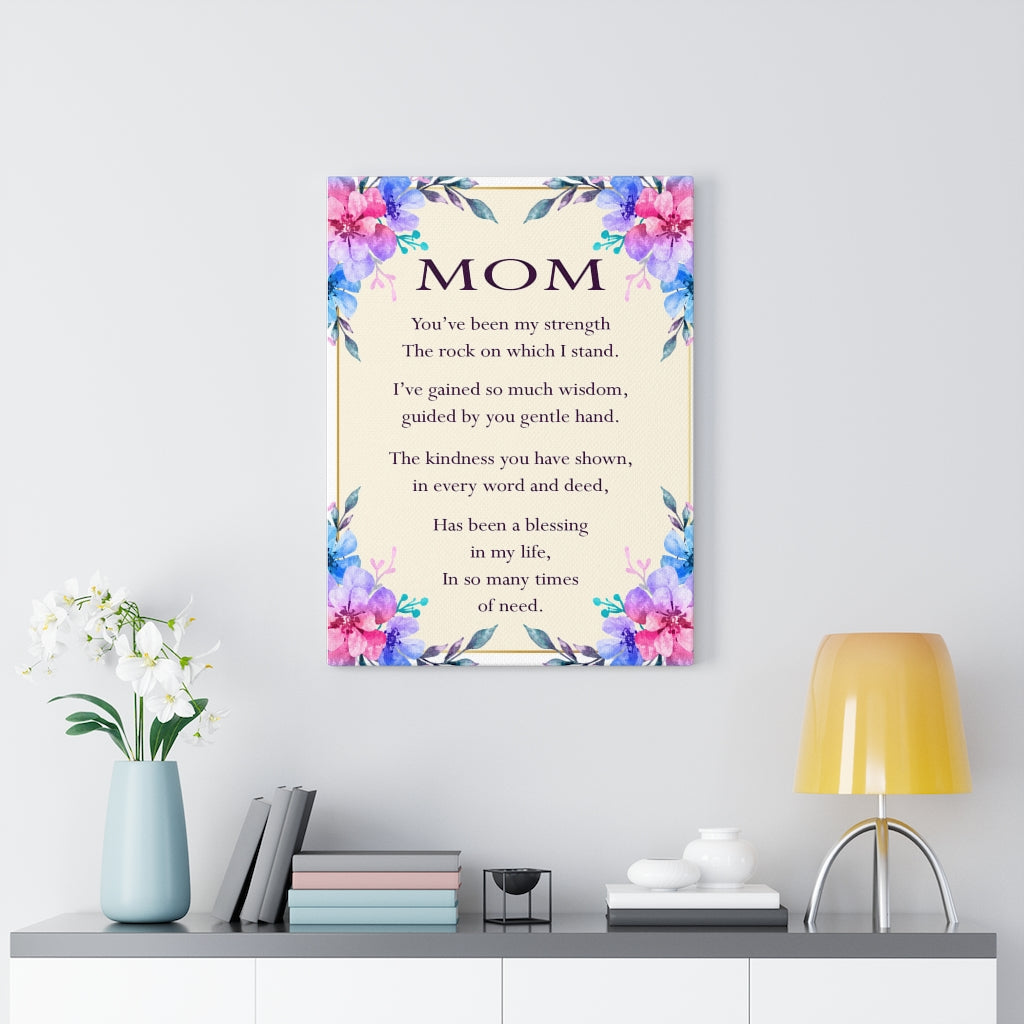 To My Mom Canvas Daughter Son Gift for Mother Inspirational Wall Decor for Home Office Gym Inspiring Success Quote Print Ready to Hang Wall Art - Express Your Love Gifts