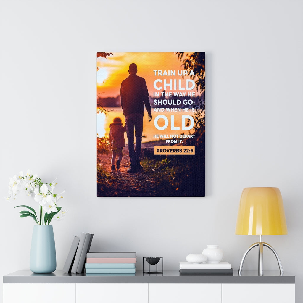 Scripture Walls Train Up a Child Proverbs 22:6 Christian Wall Art Bible Verse Print Ready to Hang - Express Your Love Gifts
