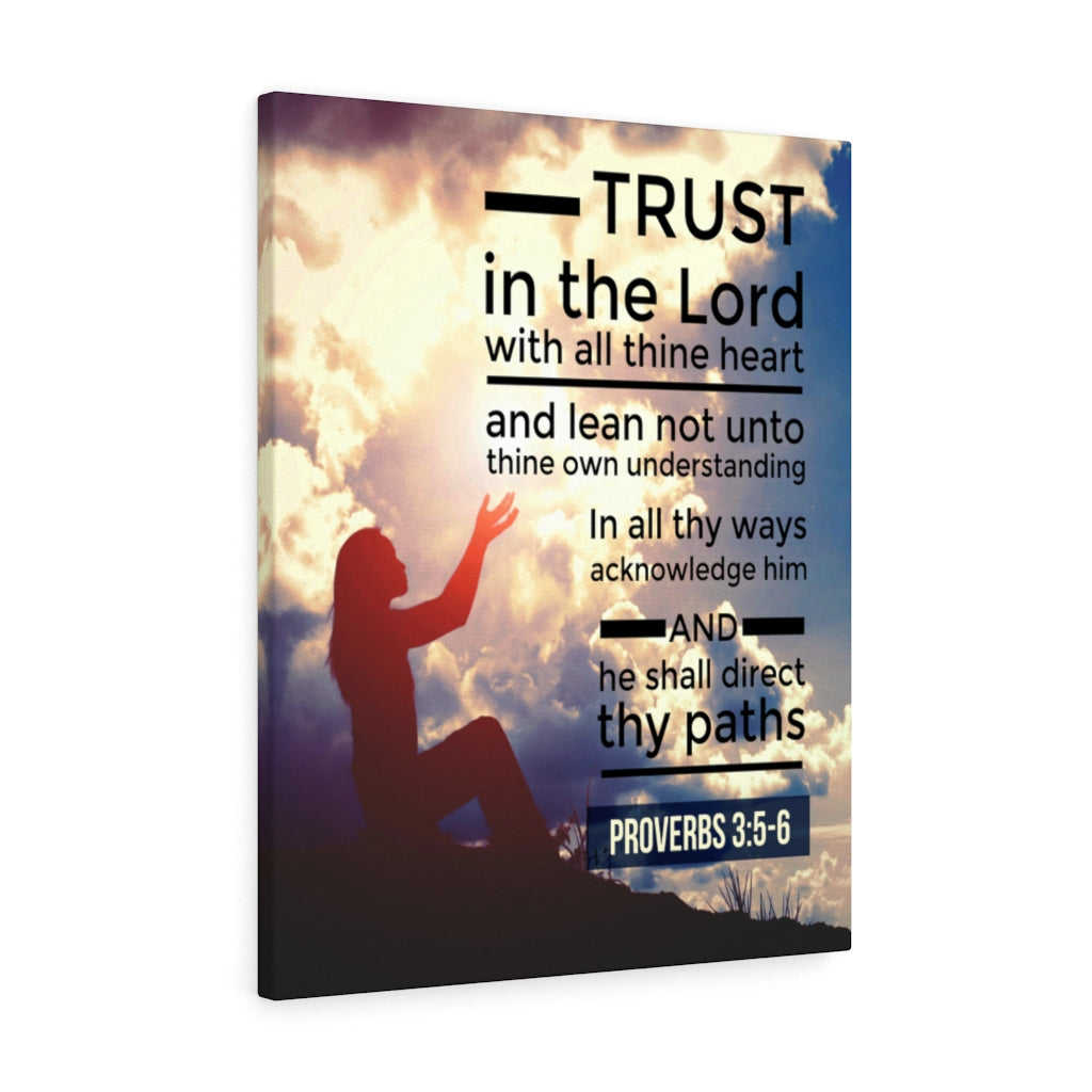 Scripture Walls Trust in the Lord Proverbs 3:5-6 Christian Wall Art Bible Verse Print Ready to Hang - Express Your Love Gifts