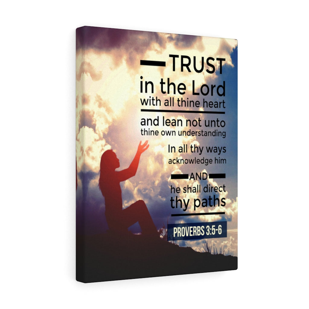 Scripture Walls Trust in the Lord Proverbs 3:5-6 Christian Wall Art Bible Verse Print Ready to Hang - Express Your Love Gifts