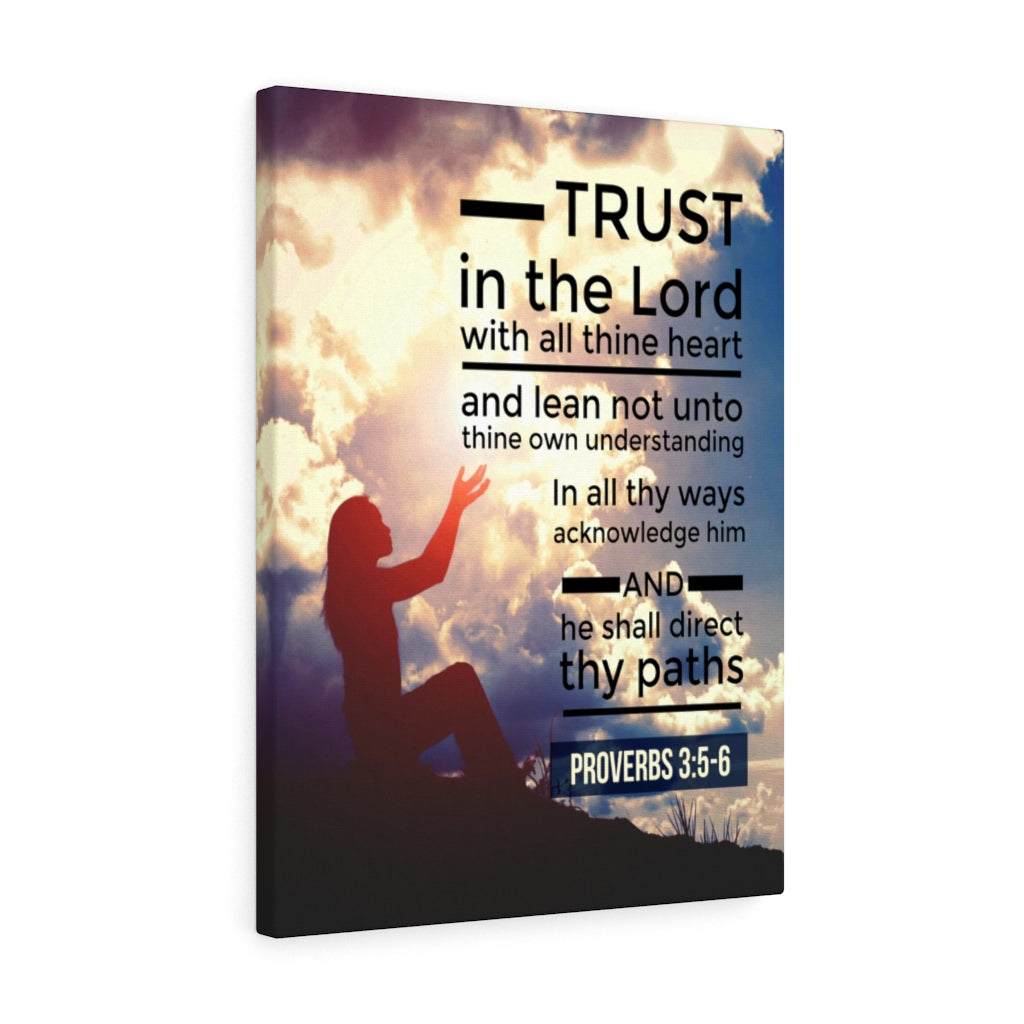 Scripture Walls Trust in the Lord Proverbs 3:5-6 Christian Wall Art Bible Verse Print Ready to Hang - Express Your Love Gifts