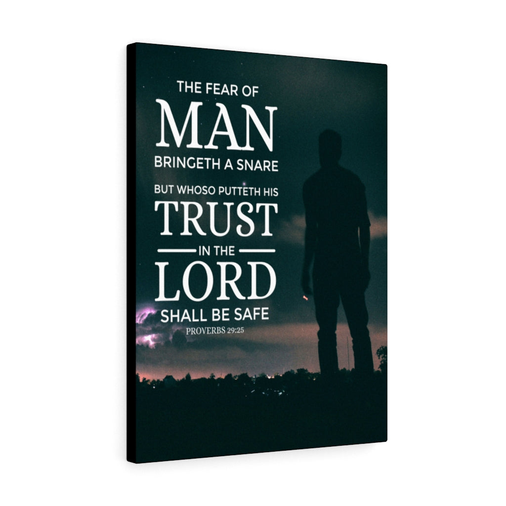Scripture Walls The Fear of Man Proverbs 29:25 Christian Wall Art Bible Verse Print Ready to Hang - Express Your Love Gifts