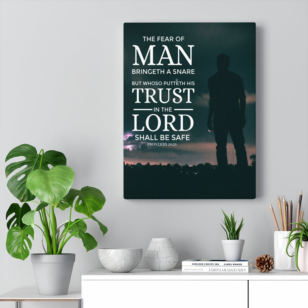 Scripture Walls The Fear of Man Proverbs 29:25 Christian Wall Art Bible Verse Print Ready to Hang - Express Your Love Gifts