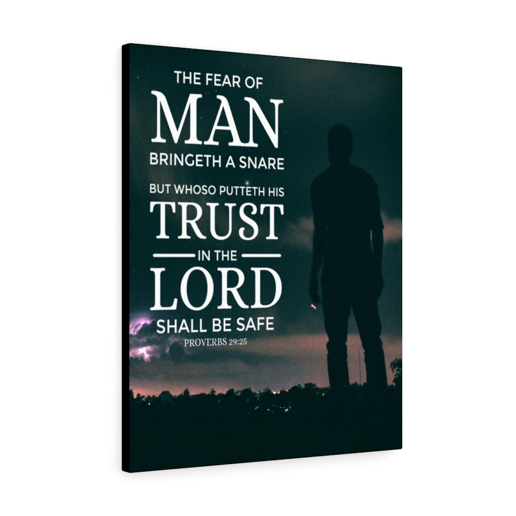 Scripture Walls The Fear of Man Proverbs 29:25 Christian Wall Art Bible Verse Print Ready to Hang - Express Your Love Gifts