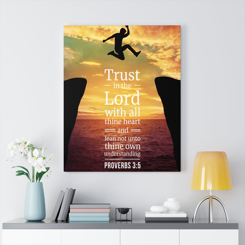 Scripture Walls Trust in The Lord Proverbs 3:5 Christian Wall Art Bible Verse Print Ready to Hang - Express Your Love Gifts