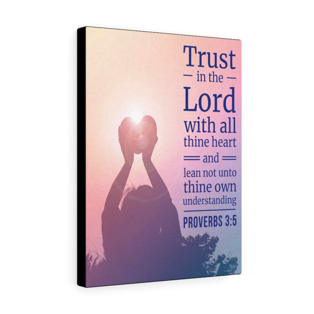 Scripture WallsTrust in the Lord Proverbs 3:5 Bible Verse Canvas Christian Wall Art Ready to Hang - Express Your Love Gifts