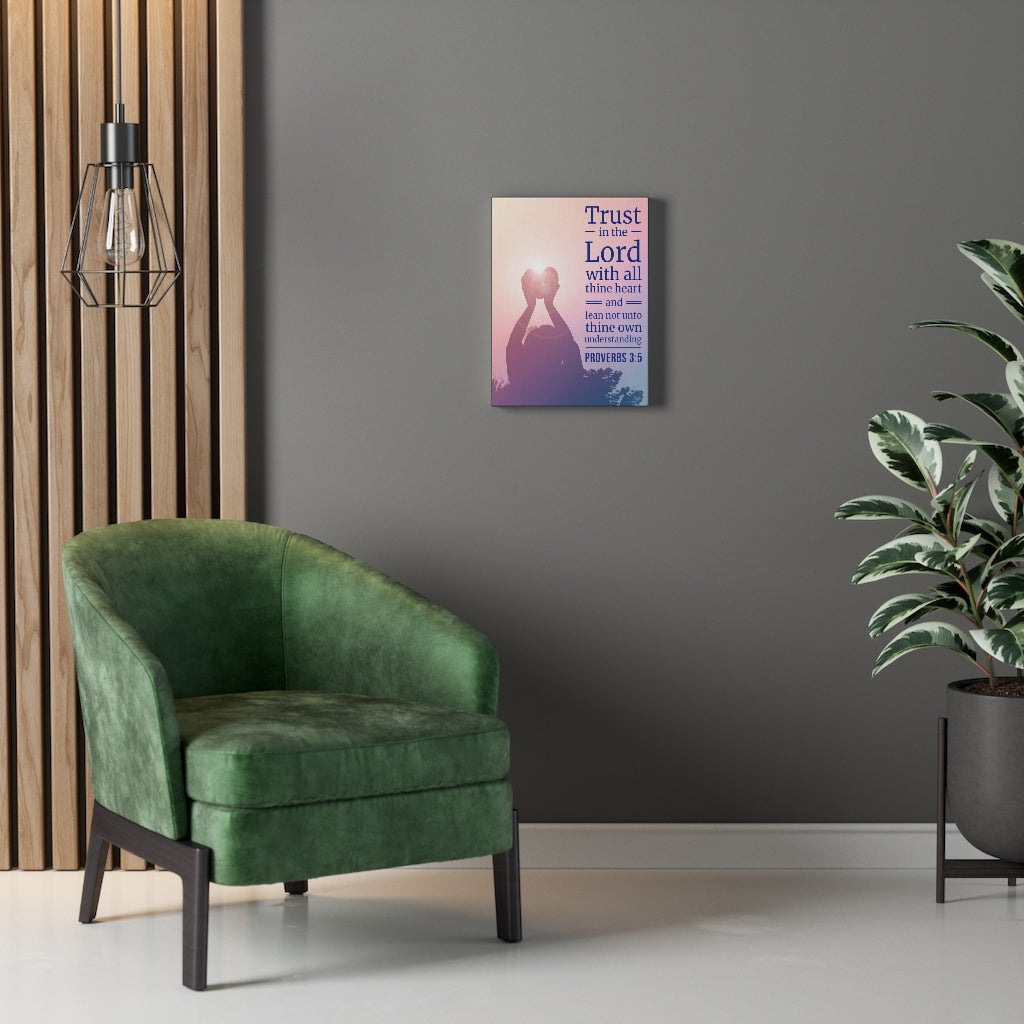 Scripture WallsTrust in the Lord Proverbs 3:5 Bible Verse Canvas Christian Wall Art Ready to Hang - Express Your Love Gifts