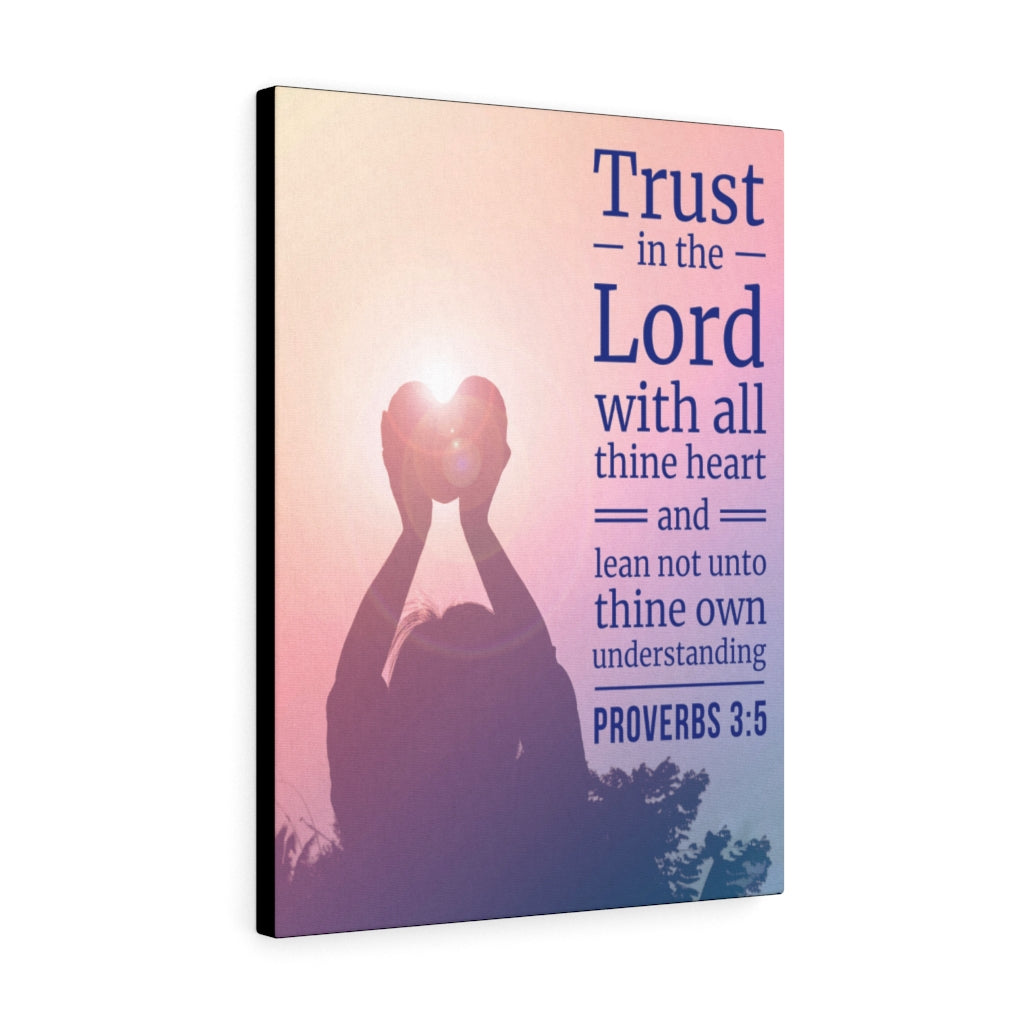 Scripture WallsTrust in the Lord Proverbs 3:5 Bible Verse Canvas Christian Wall Art Ready to Hang - Express Your Love Gifts