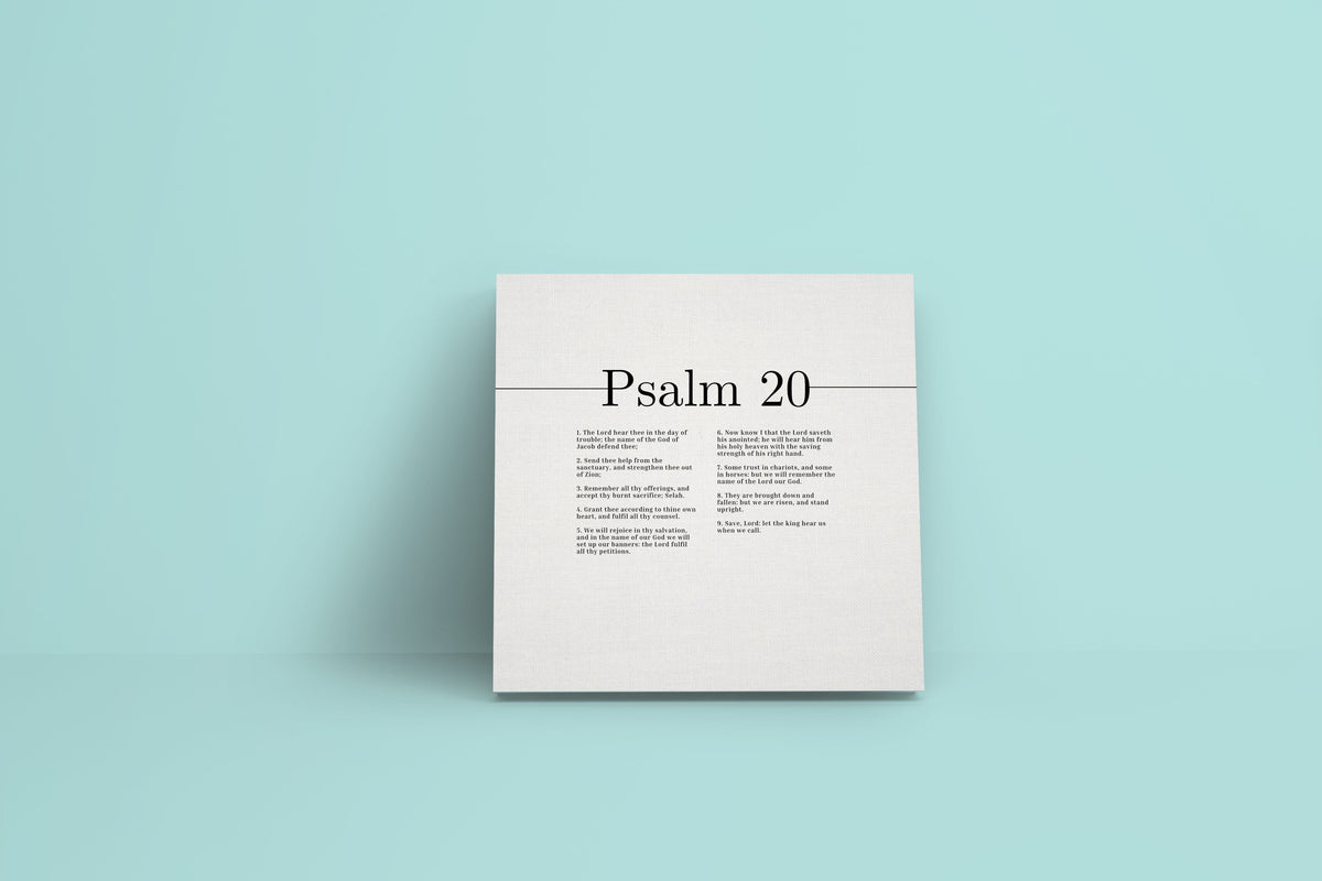 Scripture Canvas We Will Rejoice In Thy Salvation Psalm 20 Christian Wall Art Bible Verse Print Ready to Hang-Express Your Love Gifts