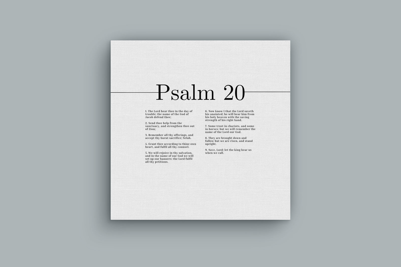 Scripture Canvas We Will Rejoice In Thy Salvation Psalm 20 Christian Wall Art Bible Verse Print Ready to Hang-Express Your Love Gifts