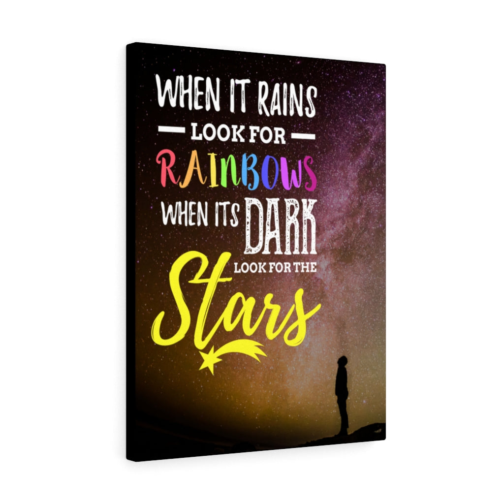When it Rains Motivational Verse Inspirational Wall Decor for Home Office Gym Inspiring Success Quote Print Ready to Hang Wall ArtMuseum Quality Canvas - Express Your Love Gifts