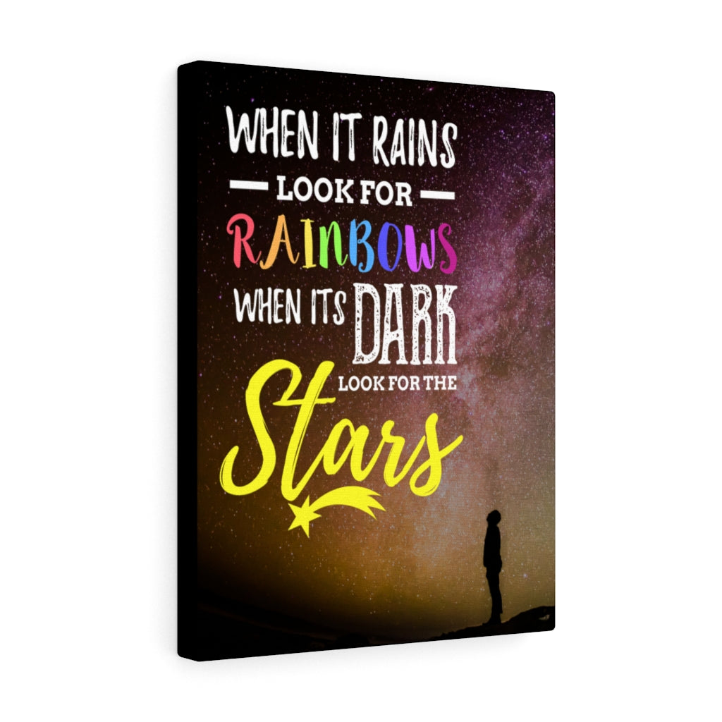 When it Rains Motivational Verse Inspirational Wall Decor for Home Office Gym Inspiring Success Quote Print Ready to Hang Wall ArtMuseum Quality Canvas - Express Your Love Gifts