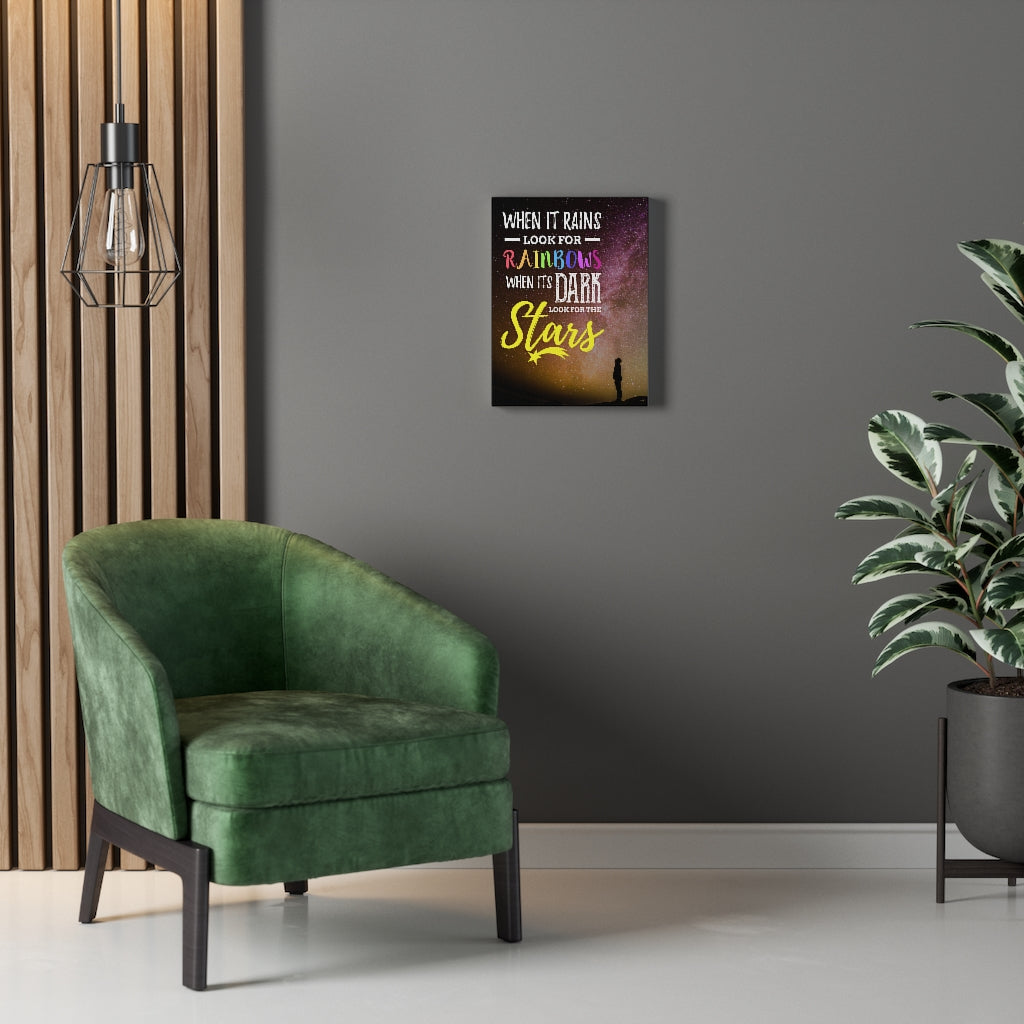 When it Rains Motivational Verse Inspirational Wall Decor for Home Office Gym Inspiring Success Quote Print Ready to Hang Wall ArtMuseum Quality Canvas - Express Your Love Gifts