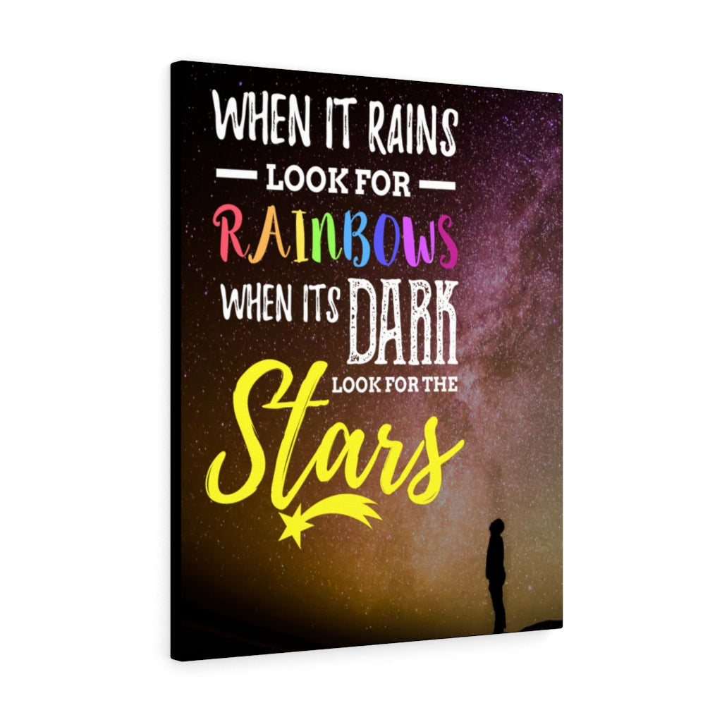 When it Rains Motivational Verse Inspirational Wall Decor for Home Office Gym Inspiring Success Quote Print Ready to Hang Wall ArtMuseum Quality Canvas - Express Your Love Gifts