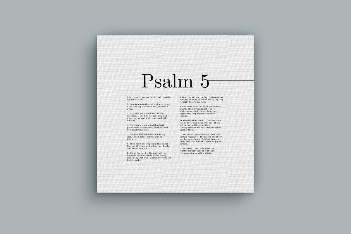 Scripture Canvas Will Bless The Righteous Psalm 5 Christian Wall Art Bible Verse Print Ready to Hang-Express Your Love Gifts