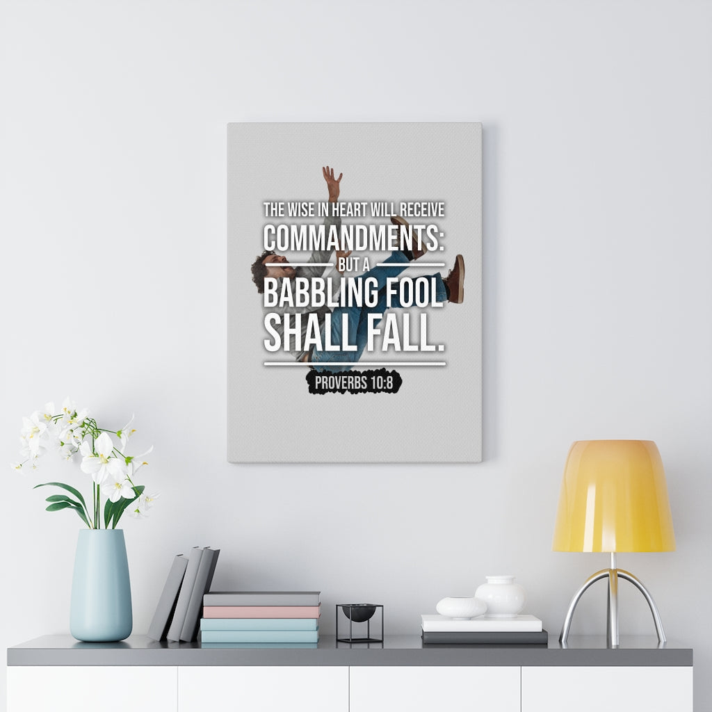 Scripture Walls Wise In Heart Proverbs 10:8 Christian Wall Art Bible Verse Print Ready to Hang - Express Your Love Gifts