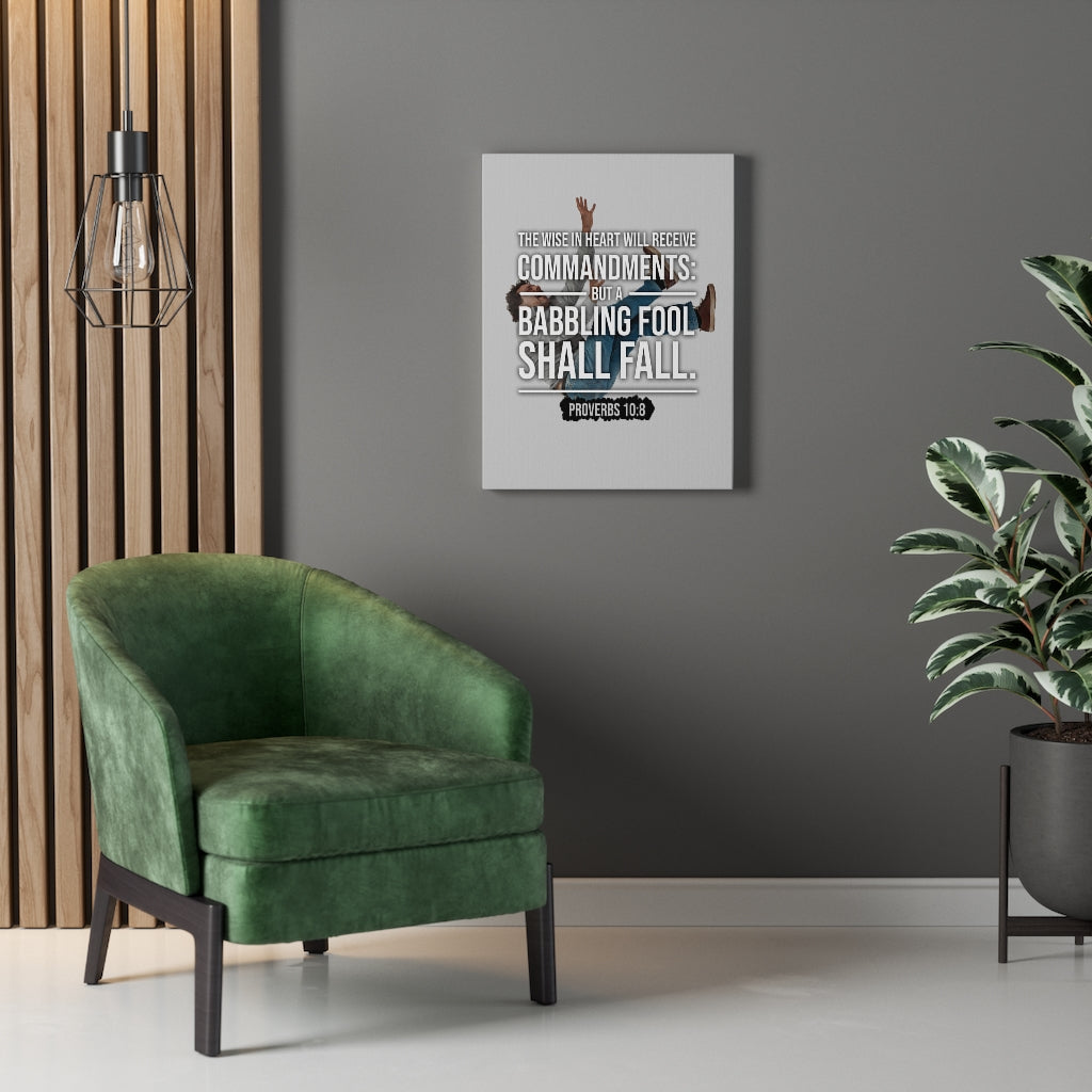 Scripture Walls Wise In Heart Proverbs 10:8 Christian Wall Art Bible Verse Print Ready to Hang - Express Your Love Gifts