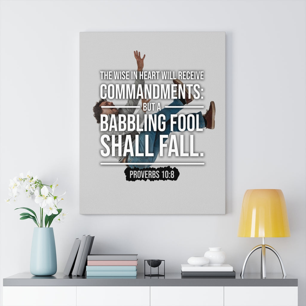 Scripture Walls Wise In Heart Proverbs 10:8 Christian Wall Art Bible Verse Print Ready to Hang - Express Your Love Gifts