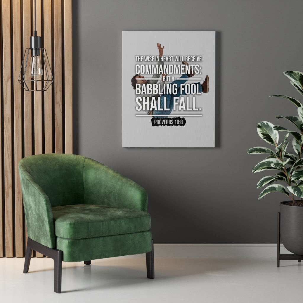 Scripture Walls Wise In Heart Proverbs 10:8 Christian Wall Art Bible Verse Print Ready to Hang - Express Your Love Gifts