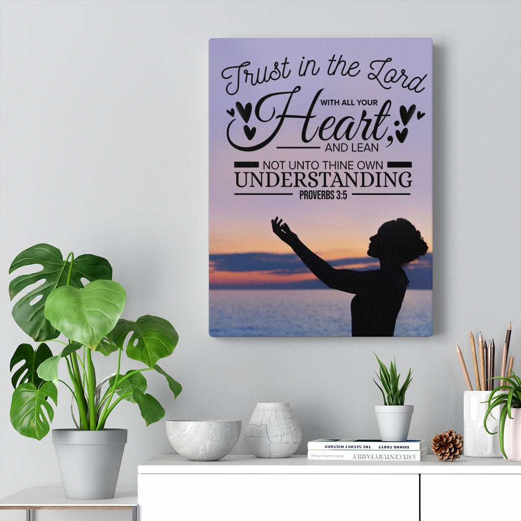 Scripture Walls Trust in The Lord Proverbs 3:5 Christian Wall Art Bible Verse Print Ready to Hang - Express Your Love Gifts