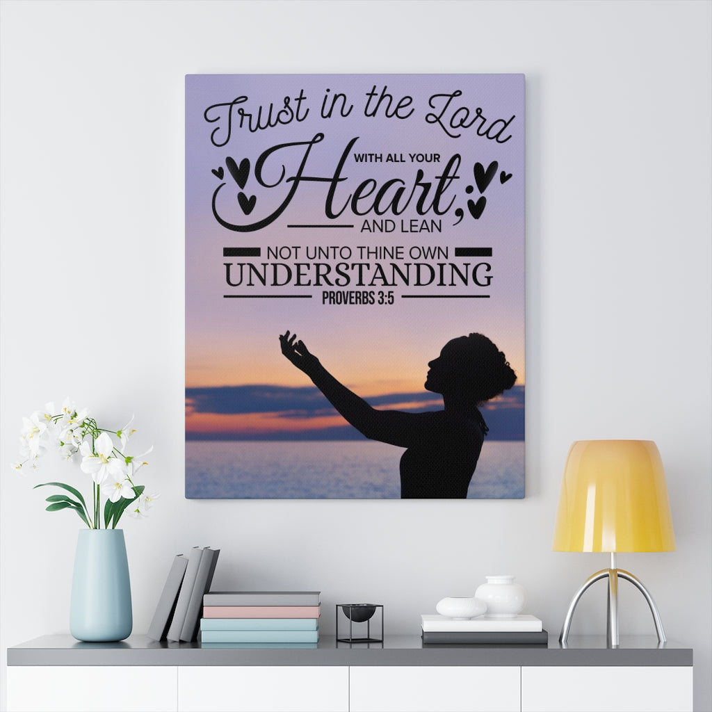 Scripture Walls Trust in The Lord Proverbs 3:5 Christian Wall Art Bible Verse Print Ready to Hang - Express Your Love Gifts