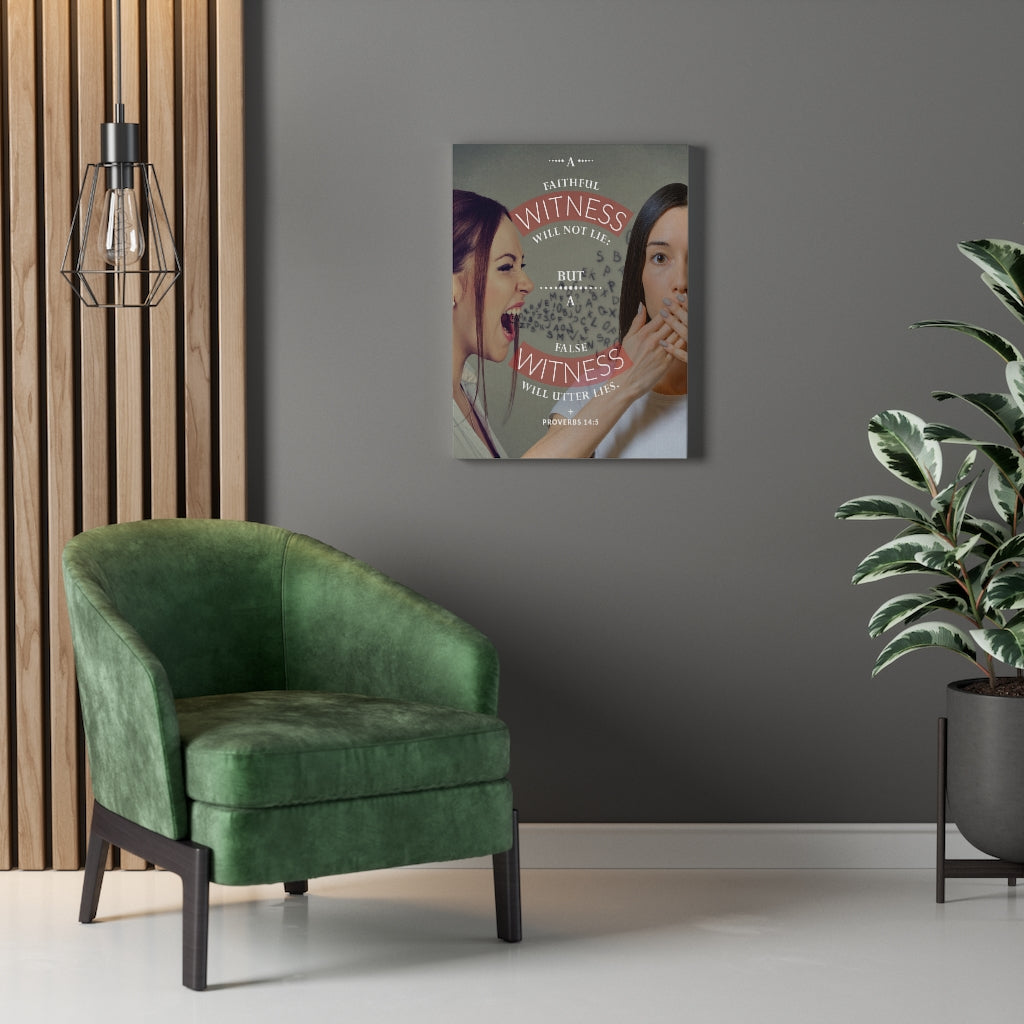 Scripture WallsWitness Proverbs 14:5 Bible Verse Canvas Christian Wall Art Ready to Hang - Express Your Love Gifts