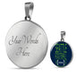 Seattle Circle Pendant Football Fan Necklace Stainless Steel or 18k Gold 18-22" - Express Your Love Gifts