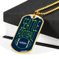 Seattle Fan Necklace Dog Tag Stainless Steel or 18k Gold 24" Chain - Express Your Love Gifts