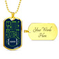 Seattle Fan Necklace Dog Tag Stainless Steel or 18k Gold 24" Chain - Express Your Love Gifts