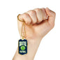 Seattle Football Fan Necklace Stainless Steel or 18k Gold Dog Tag 24" Chain - Express Your Love Gifts
