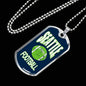 Seattle Football Fan Necklace Stainless Steel or 18k Gold Dog Tag 24" Chain - Express Your Love Gifts