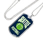 Seattle Football Fan Necklace Stainless Steel or 18k Gold Dog Tag 24" Chain - Express Your Love Gifts