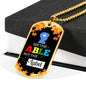 See The Able Not The Label Autism AwAreness Necklace Stainless Steel or 18k Gold Dog Tag 24" Chain-Express Your Love Gifts