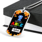See The Able Not The Label Autism AwAreness Necklace Stainless Steel or 18k Gold Dog Tag 24" Chain-Express Your Love Gifts