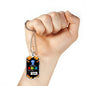 See The Able Not The Label Autism AwAreness Necklace Stainless Steel or 18k Gold Dog Tag 24" Chain-Express Your Love Gifts