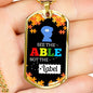 See The Able Not The Label Autism AwAreness Necklace Stainless Steel or 18k Gold Dog Tag 24" Chain-Express Your Love Gifts