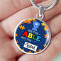 See The Able Not The Label Pendant Circle Necklace Stainless Steel or 18k Gold 18-22" - Express Your Love Gifts