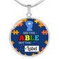 See The Able Not The Label Pendant Circle Necklace Stainless Steel or 18k Gold 18-22" - Express Your Love Gifts