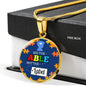 See The Able Not The Label Pendant Circle Necklace Stainless Steel or 18k Gold 18-22" - Express Your Love Gifts