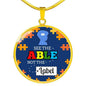 See The Able Not The Label Pendant Circle Necklace Stainless Steel or 18k Gold 18-22" - Express Your Love Gifts