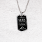 Seek And Find The Lord Christian Faith Necklace Stainless Steel or 18k Gold Dog Tag 24" Chain-Express Your Love Gifts