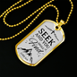 Seek And Find The Lord Luke Necklace Stainless Steel or 18k Gold Dog Tag 24" Chain-Express Your Love Gifts
