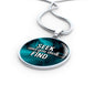 Seek And You Shall Find Bible Verse Circle Necklace Stainless Steel or 18k Gold 18-22" - Express Your Love Gifts