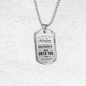 Seek God First Always Christian Faith Matthew Necklace Stainless Steel or 18k Gold Dog Tag 24" Chain-Express Your Love Gifts